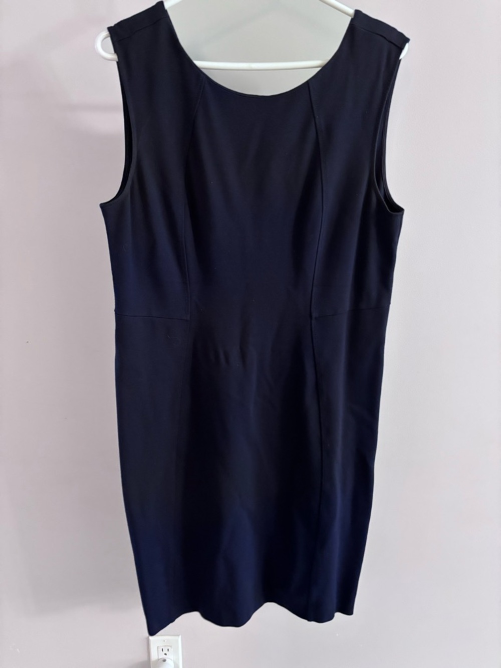 Tristan Navy Sleeveless Midi Sheath Dress